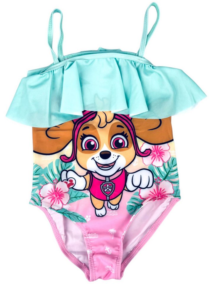 PAW PATROL Badeanzug Skye Mädchen Schwimmanzug mit Rüschen Gr. 98 - 128 cm PAW PATROL Badeanzug Skye Mädchen Schwimmanzug mit Rüschen Gr. 98 - 128 cm von PAW PATROL