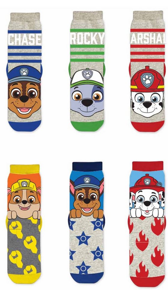 PAW PATROL Feinsocken PAW PATROL Socken Set 6 Paar Jungensocken Kindersocken von PAW PATROL