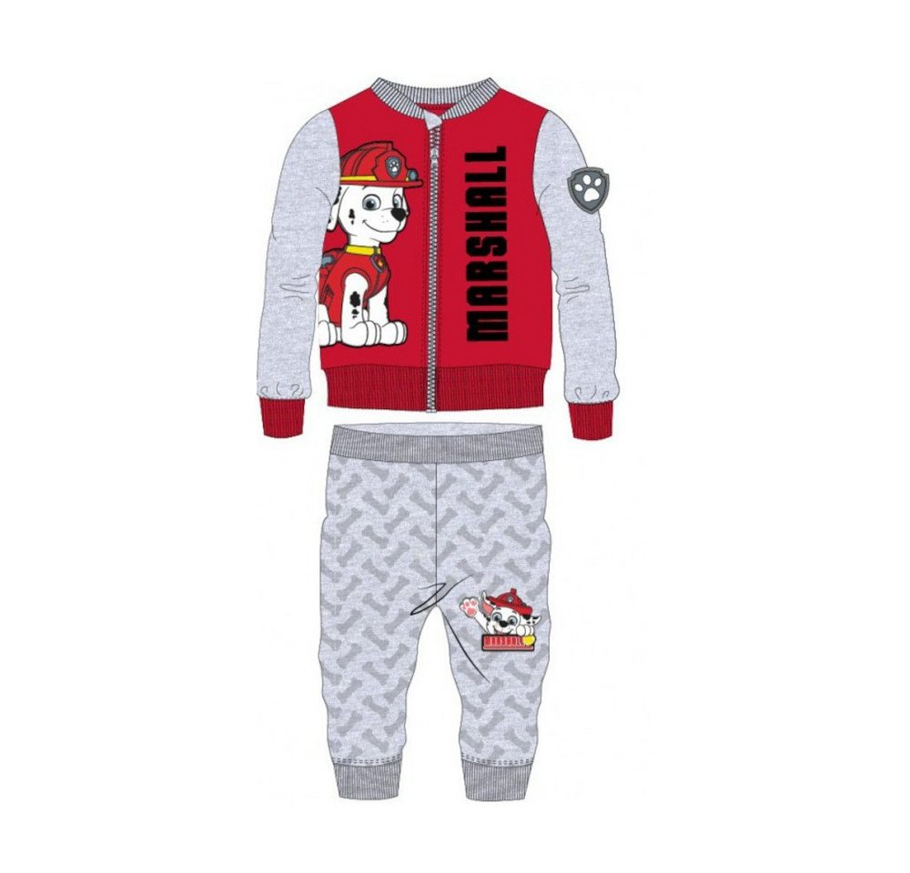 PAW PATROL Shirt & Hose PAW Patrol 'Marshall' Trainingsanzug für Babys/Kleinkinder, Rot/Grau (Set, 2-tlg) von PAW PATROL