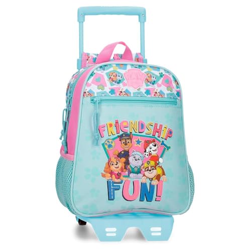 Paw Patrol Canine Patrol Friendship Vorschulrucksack mit blauem Trolley 23x28x10 cm Polyester 6,44L von PAW PATROL