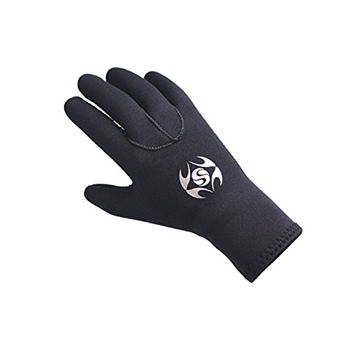 PAWHITS Neoprenhandschuhe 3mm Thermohandschuhe Winterhandschuhe wasserdichte Anti-Rutsch-Handschuhe für Männer und Frauen Herren Schwarz (L) von PAWHITS