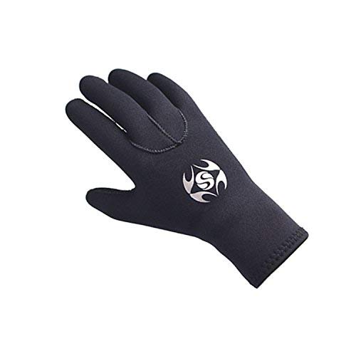 PAWHITS Neoprenhandschuhe 3mm Thermohandschuhe Winterhandschuhe wasserdichte Anti-Rutsch-Handschuhe für Männer und Frauen Herren Schwarz (M) von PAWHITS