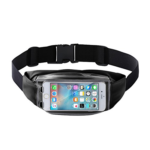 PB-SOAR Unisex wasserdichte Laufgürtel Gürteltasche Hüfttasche Bauchtasche mit transparentem Touchscreen Fenster und verstellbarer Gurt, für Handy unter 5.2 Zoll, ideales Auswahl für Sport Fitness Joggen Wandern Radfahren Laufen usw (Schwarz) PB-SOAR Unisex wasserdichte Laufgürtel Gürteltasche Hüfttasche Bauchtasche mit transparentem Touchscreen Fenster und verstellbarer Gurt, für Handy unter 5.2 Zoll, ideales Auswahl für Sport Fitness Joggen Wandern Radfahren Laufen usw (Schwarz) von PB-SOAR