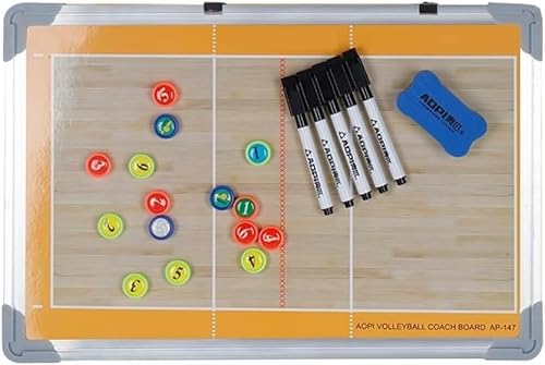 PBDEIOEOE Taktische Tafel für Trainer, Tragbares magnetisches Volleyball-Coaching-Board, professionelles Volleyball-Whiteboard-Strategieboard, von PBDEIOEOE