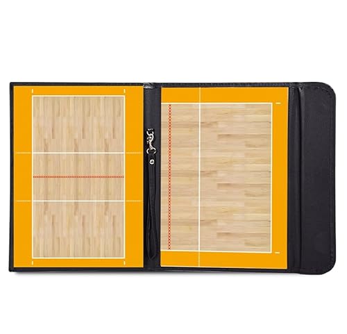 Taktische Tafel für Trainer, Tragbares magnetisches Taktik- und Strategiebrett for Basketball, trocken abwischbares Coaching-Markerboard, Trainer-Zwischenablage-Set mit Spielermarkern und Stift(Volley von PBDEIOEOE