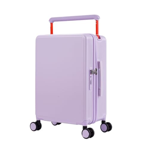 PBENO Handgepäck Koffer Gepäck Multifunktions-Ladegerät Breiter Trolley-Koffer Passwortbox Universal-Rad-Reißverschluss Ultraleichter Koffer Reisekoffer(Purple,24in) von PBENO