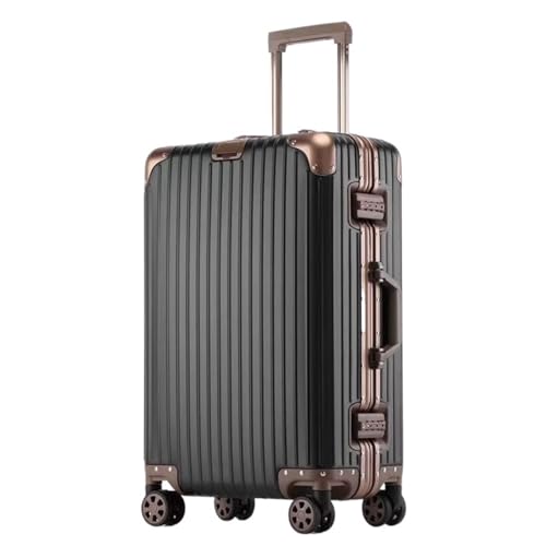 PBENO Handgepäck Koffer Koffer aus Aluminium-Magnesium-Legierung, Universalrad, Aluminiumrahmen, Trolley, Passwortbox, Koffer, tragbarer Koffer Reisekoffer (Color : J, Size : 22in) von PBENO