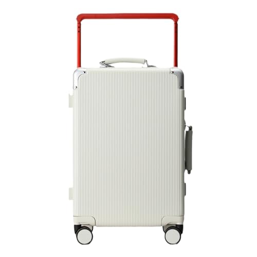 PBENO Handgepäck Koffer Multifunktionaler Koffer 24 Zoll Großraumkoffer 20 Zoll Spinner-Koffer Boarding-Koffer Reisekoffer(Blanc,20in) von PBENO