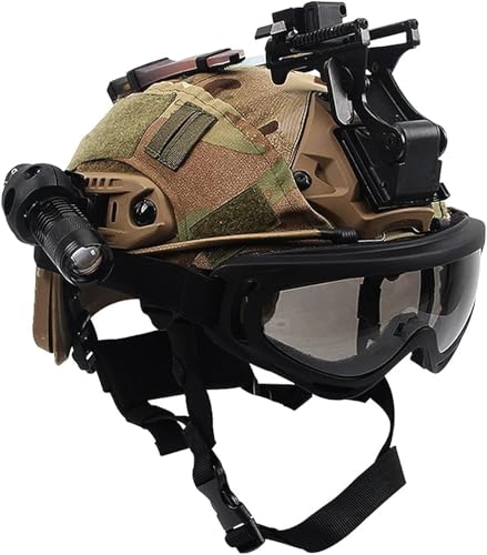 Paintball-Helm-Sets, Taktische Airsoft-Ausrüstung Mit Fortschrittlichem EPP-Innenfutter, Für Outdoor-Sport-CS-Spiele(Sets c,L) von PBTMCD