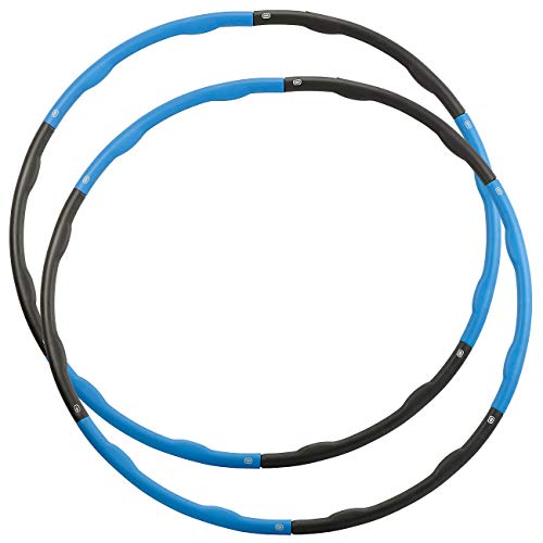 PEARL Sports Hula Hoop Fitnessreifen: 2er-Set Hula-Hoop-Reifen, Schaumstoff-Mantel, Massage-Noppen, 1,2 kg (Hula HOPP Reifen, Hula Hoop Reifen Sport, Geschenk Damen) von PEARL