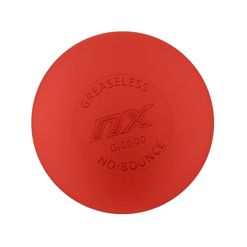 PEARL Guardian Innovations NX fettfreie Lacrosse-Bälle (3er-Pack) – langlebig, nicht springende Bälle, perfekt zum Spielen und Üben im Innenbereich, Rot von PEARL
