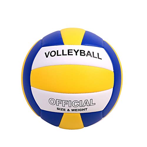 PECOGO Volleyball, Größe 5, PU-Leder, weich, für drinnen und draußen, Sport-Training, Spielball für Anfänger, Jugendliche, Erwachsene, 8,2 PECOGO Volleyball, Größe 5, PU-Leder, weich, für drinnen und draußen, Sport-Training, Spielball für Anfänger, Jugendliche, Erwachsene, 8,2 von PECOGO
