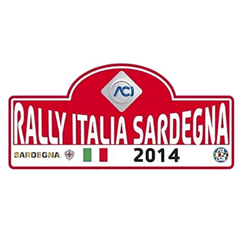 Aufkleber für Nummernschild Fia WRC Rallye DE Italia 2014 PR407 Rally Italia Sardegna von PEGATINEA