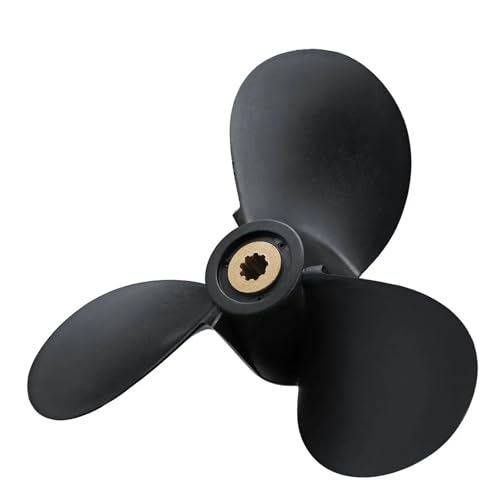 PEGGYLIN Fit for Yamaha Mariner 4HP-6HP 6E0-45941-01-EL 7 1/2x8-BA Marine Outboard Propeller Plastic+Metal Black Boat Propellers 3 Blades von PEGGYLIN