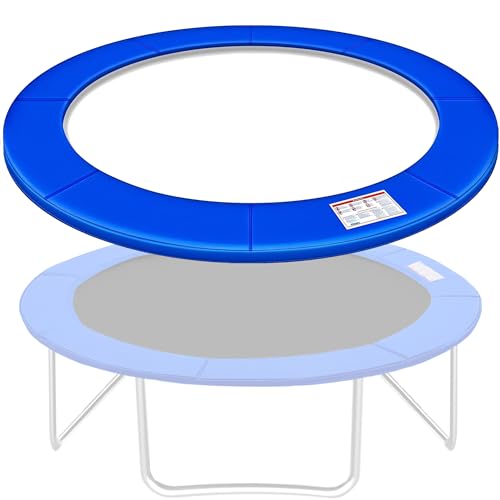 PEILU Trampolin Randabdeckung 30cm Breit Federabdeckung aus UV-beständig PVC Umrandung mit Feste Gurte Faltbare Schutzmatte für Indoor- & Outdoor-Trampoline (Ø366cm, Blau) von PEILU