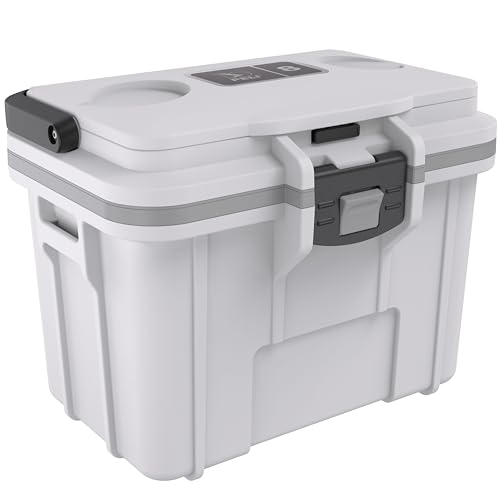 PELI 8QT Kühltasche, Hochwertige tragbare Kühltasche mit ganztägiger Kältespeicherung, Kapazität für 6-8 Dosen, Fassungsvermögen innen: 8 Liter, Farbe: Weiß-Grau PELI 8QT Kühltasche, Hochwertige tragbare Kühltasche mit ganztägiger Kältespeicherung, Kapazität für 6-8 Dosen, Fassungsvermögen innen: 8 Liter, Farbe: Weiß-Grau von PELI