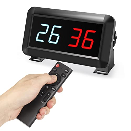 PELLOR Sport Anzeigetafel Fussball Portable Scoreboard, LED Digital Anzeigetafel 0-99 mit Fernbedienung für Basketball, Badminton, Volleyball Tennis Baseball für Indoor-und Outdoor-Wettbewerbe von PELLOR