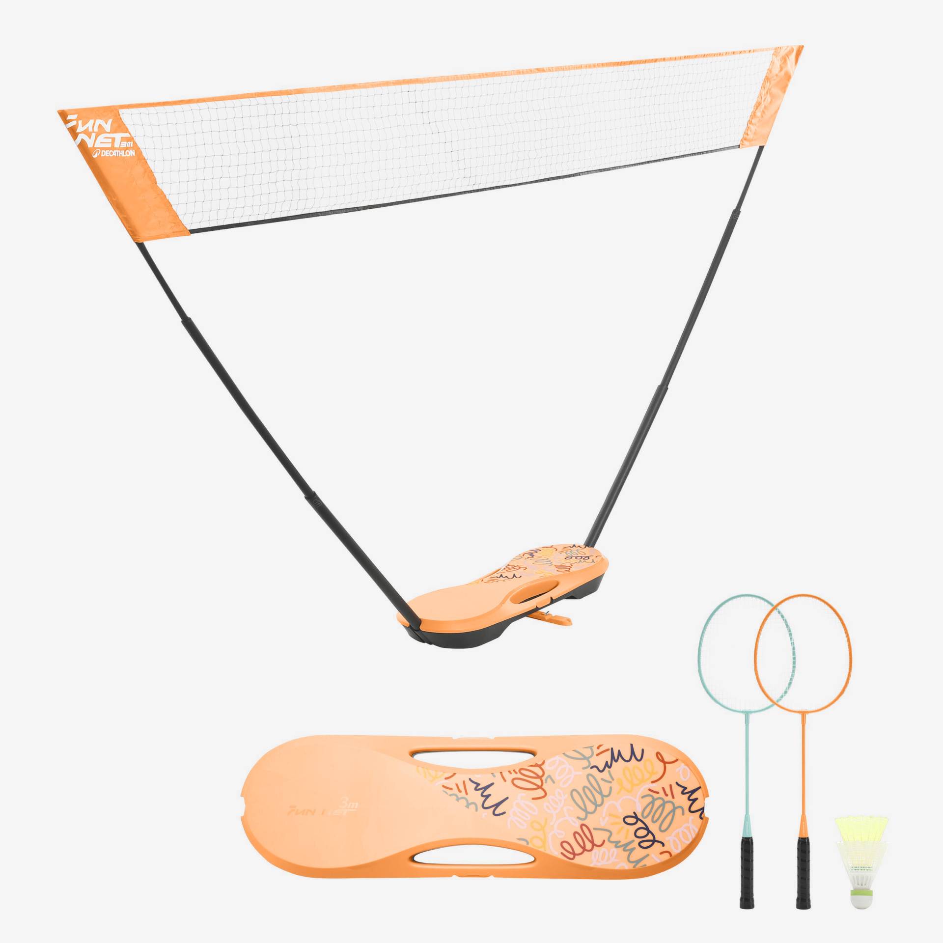 Badminton Netz - Fun Set 3 Meter Pop Orange Badminton Netz - Fun Set 3 Meter Pop Orange von PERFLY