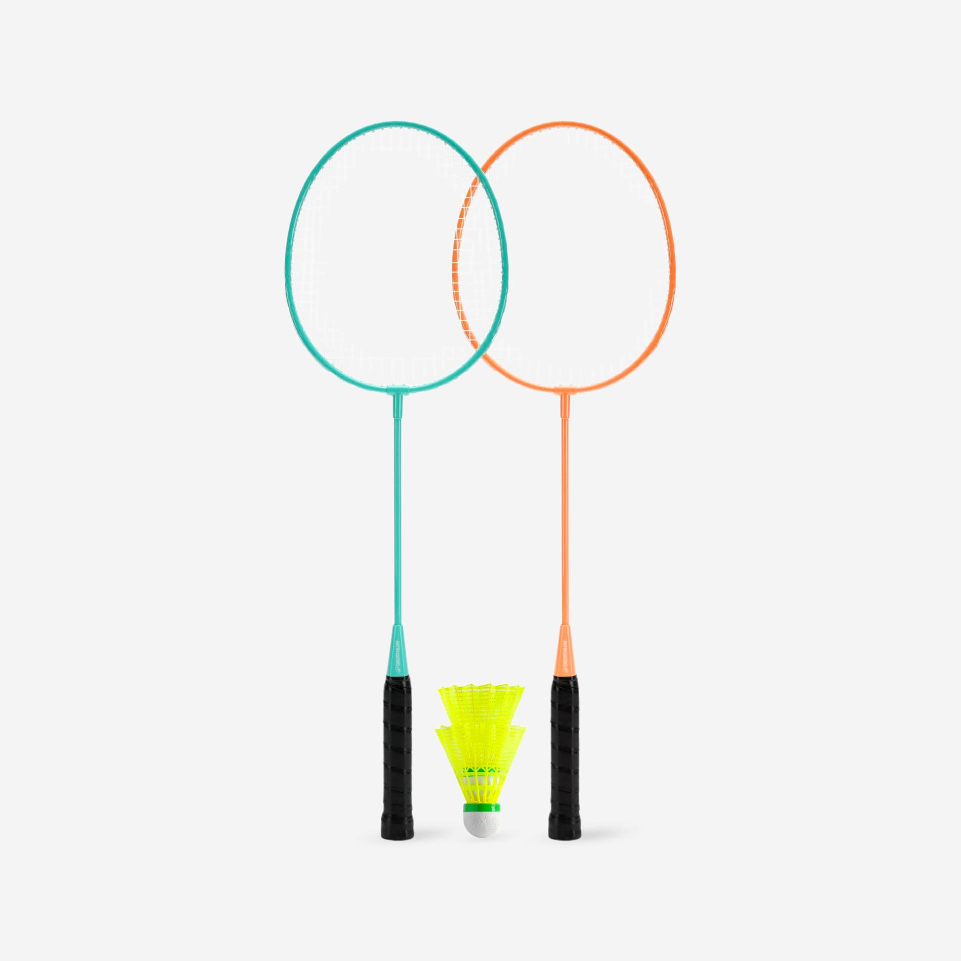 Badmintonschläger-Set Erwachsene Freizeit - BR100 Discover türkis/orange Badmintonschläger-Set Erwachsene Freizeit - BR100 Discover türkis/orange von PERFLY