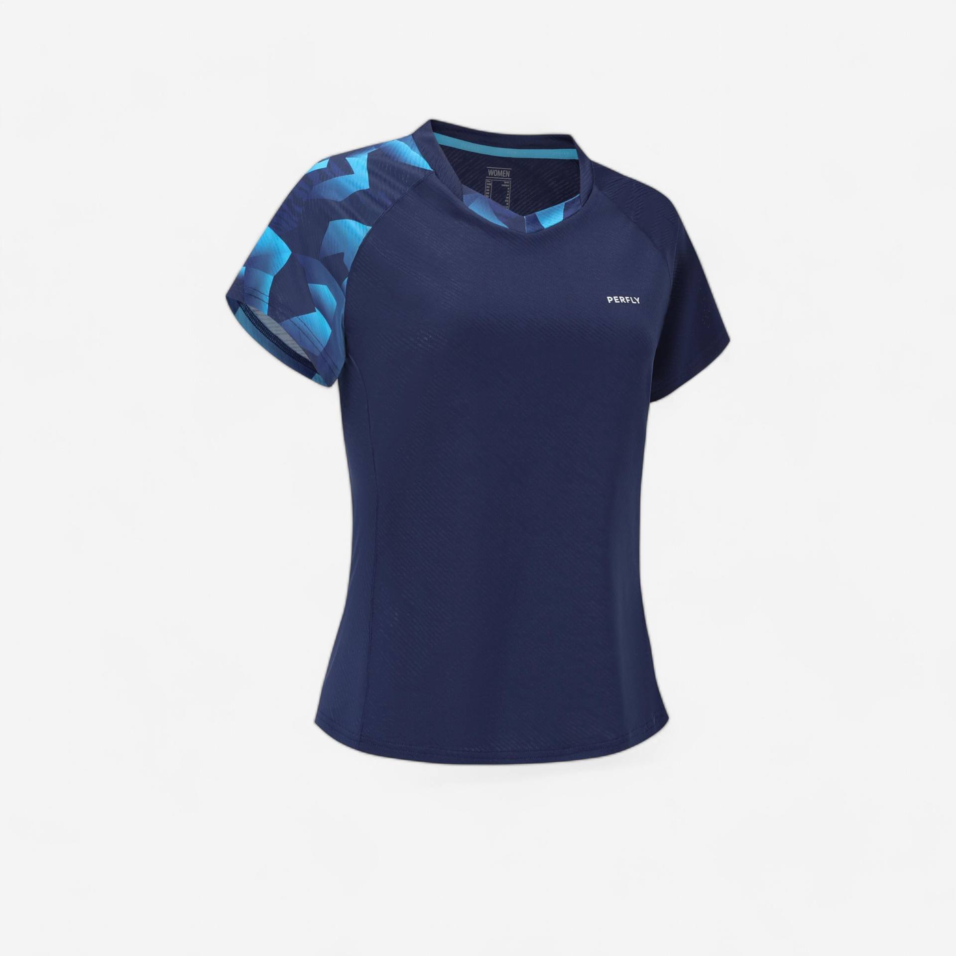 Damen Badminton T-Shirt - 560 navy/aqua Damen Badminton T-Shirt - 560 navy/aqua von PERFLY
