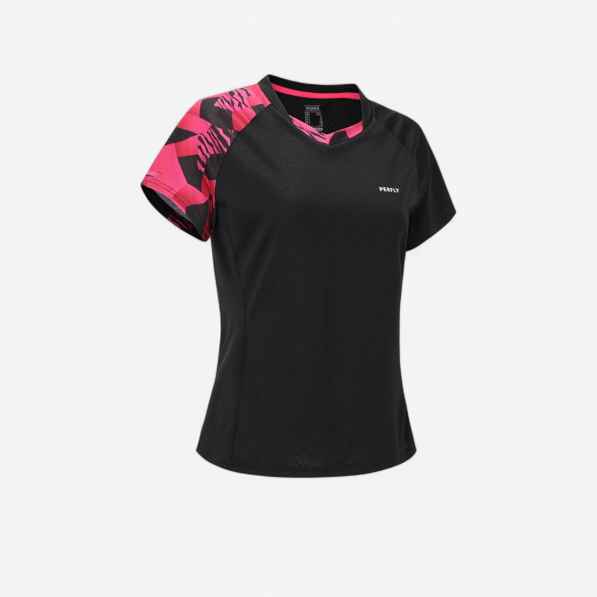 Damen Badminton T-Shirt - 560 schwarz/neon Damen Badminton T-Shirt - 560 schwarz/neon von PERFLY