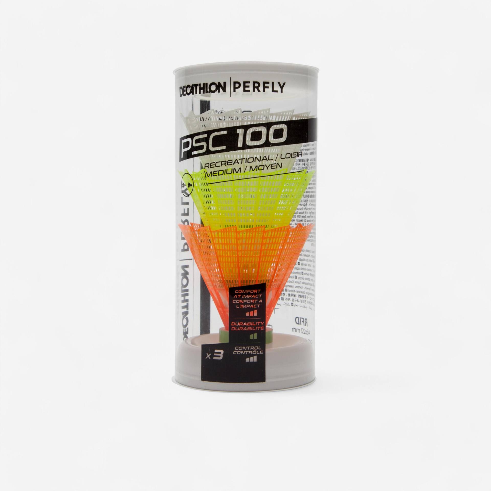 Plastikfederbälle PSC 100 Medium 3er-Dose weiss Plastikfederbälle PSC 100 Medium 3er-Dose weiss von PERFLY