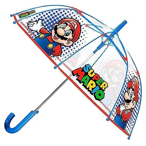 PERLETTI Super Mario Regenschirm, automatische Windglocke, 74 cm, bunt, único, Modisch, farbenfroh und lustig PERLETTI Super Mario Regenschirm, automatische Windglocke, 74 cm, bunt, único, Modisch, farbenfroh und lustig von PERLETTI
