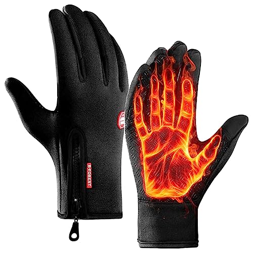 PERTID Thermische Handschuhe | Touchscreen-Handschuhe mit 3 Fingern für – winddichte Thermohandschuhe für Laufen von PERTID