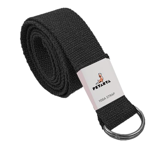 PETARYA Praktischer Yogagurt, Yoga Zubehör für Stretching und Fitness, Yoga Gurt mit Metall-Schiebeschnalle Gut für Anfänger & Fortgeschrittene, 180cm, Schwarz PETARYA Praktischer Yogagurt, Yoga Zubehör für Stretching und Fitness, Yoga Gurt mit Metall-Schiebeschnalle Gut für Anfänger & Fortgeschrittene, 180cm, Schwarz von PETARYA