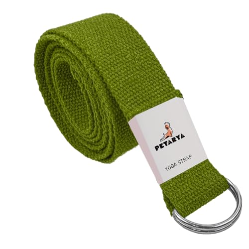 PETARYA Praktisches Yogagurt Yoga-Zubehör für Dehnen und Fitness, Yoga Band mit Schiebeschnalle aus Metall gut Anfänger & Fortgeschrittene, Grün PETARYA Praktisches Yogagurt Yoga-Zubehör für Dehnen und Fitness, Yoga Band mit Schiebeschnalle aus Metall gut Anfänger & Fortgeschrittene, Grün von PETARYA