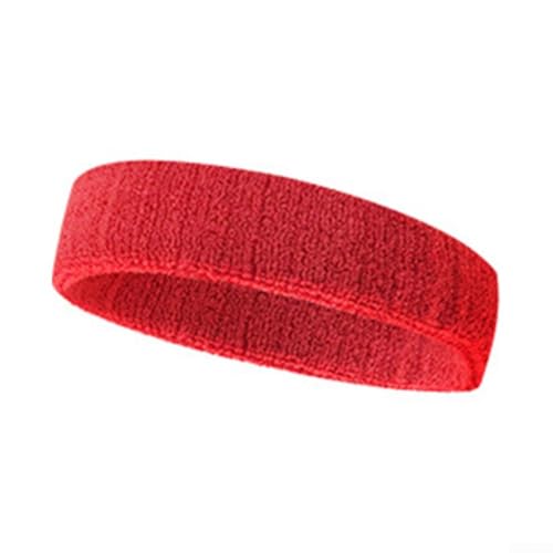 Elastisches Outdoor-Sport-Stirnband, weiches Handtuch, Polyester, bequem (rot) von PETSTIBLE