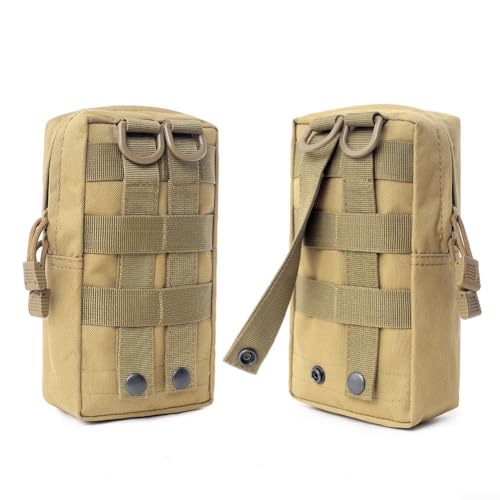 Molle Pouch Gürteltasche für Campingausrüstung, wasserdicht und kompakt (Khaki) von PETSTIBLE