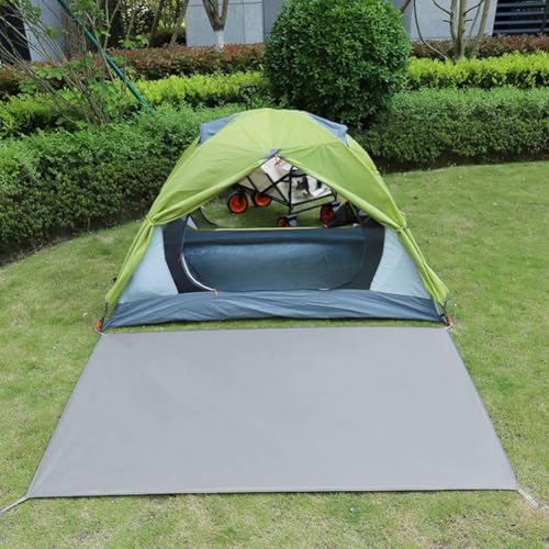 PETSTIBLE Feuchtigkeitsbeständige Outdoor-Zelt-Bodenmatte mit Erdspießen, Schutzplane, Strandmatte zum Wandern, bietet Feuchtigkeitsschutz (210 x 210 cm) von PETSTIBLE