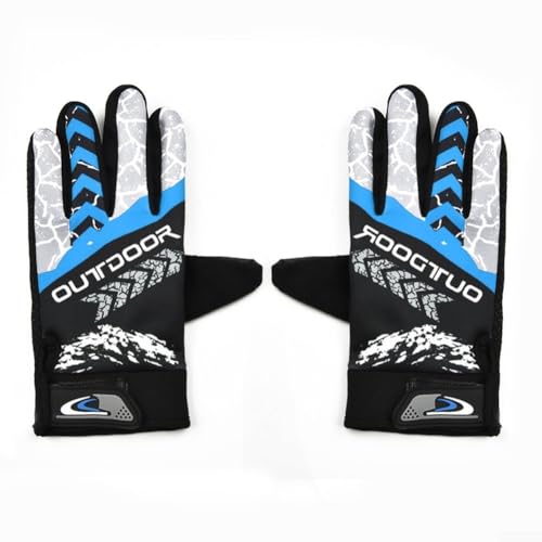 PETSTIBLE Schweißabsorbierende und verschleißfeste Handschuhe für Radfahren und Outdoor (L Blau) von PETSTIBLE