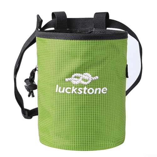 Tragbare Kletter-Kreide-Tasche mit verstellbarem Hüftgurt, schnell trocknendes Design (grün) von PETSTIBLE