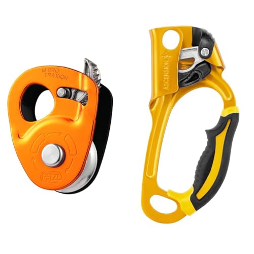 PETZL - Rolle MICRO TRAXION - Unisex, Orange, Einheitsgröße & - Seilklemme Rechts ASCENSION - Unisex, Gelb, Einheitsgröße PETZL - Rolle MICRO TRAXION - Unisex, Orange, Einheitsgröße & - Seilklemme Rechts ASCENSION - Unisex, Gelb, Einheitsgröße von PETZL
