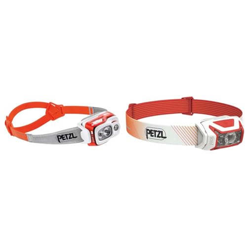 PETZL - Stirnlampe SWIFT RL - Unisex, Rot, Einheitsgröße, Automatisch, einfach zu bedienen, leicht & Unisex – Erwachsene ACTIK CORE Wiederaufladbare Frontlampe, Rot, U von PETZL