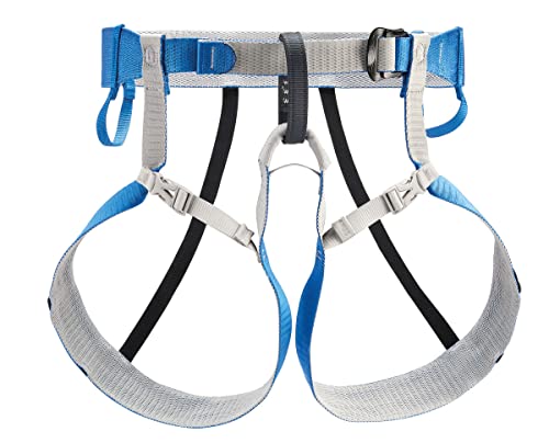 PETZL Tour Klettergurt Polyamid/Polyethylen/Aluminium Blau-Grau Gr. S/M, Maße: Taillenumfang: 64-86 cm, Beinschlaufen: 55-67 cm, C020AA00 von PETZL