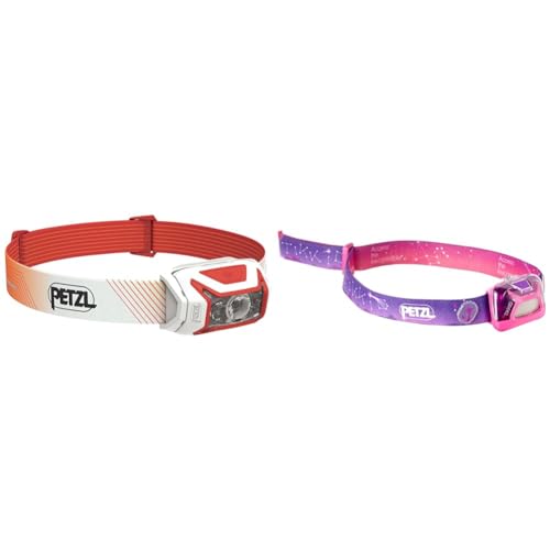 PETZL Unisex – Erwachsene ACTIK CORE Wiederaufladbare Frontlampe, Rot, U & - Stirnlampe TIKKID - Unisex, Rosa, Einheitsgröße von PETZL