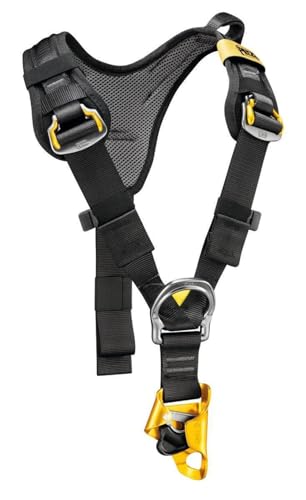 PETZL c81caa Top Croll Brust Geschirr mit integrierter ventralpelotte Seil Klemme, schwarz/gelb von PETZL