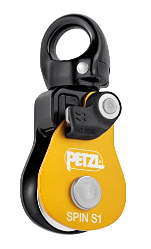 Petzl, Spin S1, Hocheffiziente Riemenscheibe Mit Drehscheibe, Gelb, U, Unisex-Adult von PETZL