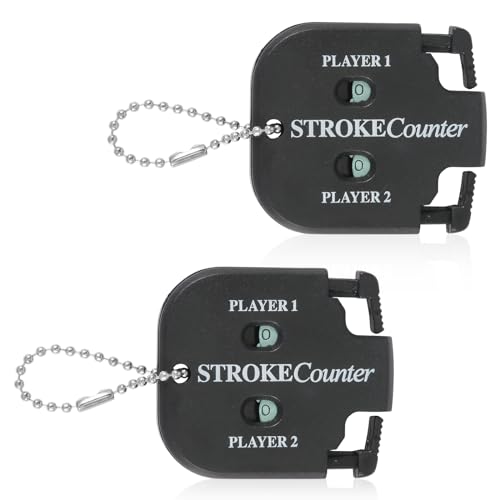 PEUTIER 2 Golfschlagzähler, Mini-Golfschlag-Clicker-Zähler Schwarzer Golf-Punktezähler mit Zifferblatt-Reset-Werkzeug Schlüsselanhänger für Verschiedene Arten von Wettbewerben und Spielen PEUTIER 2 Golfschlagzähler, Mini-Golfschlag-Clicker-Zähler Schwarzer Golf-Punktezähler mit Zifferblatt-Reset-Werkzeug Schlüsselanhänger für Verschiedene Arten von Wettbewerben und Spielen von PEUTIER