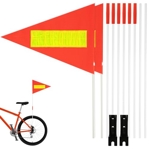 PEUTIER 2 Stück Fahrrad Sicherheitsflagge, Höhenverstellbare Fahrradflagge Reflektierende ATV-Sicherheitsflagge mit Glasfaserstange wasserdichte Fahrradflagge für Erwachsene Kinderfahrräder PEUTIER 2 Stück Fahrrad Sicherheitsflagge, Höhenverstellbare Fahrradflagge Reflektierende ATV-Sicherheitsflagge mit Glasfaserstange wasserdichte Fahrradflagge für Erwachsene Kinderfahrräder von PEUTIER