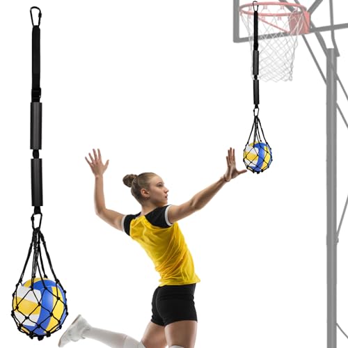 PEUTIER Volleyball Spike Trainer, Verstellbar Volleyball-Schlagtrainer Volleyballtrainer Aufschlag- und Spiking-Übungsgeräte um Geschwindigkeit und Schlagkraft des Aufschlag-Sprungarms zu Verbessern von PEUTIER