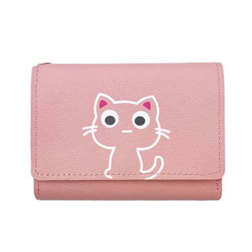 PEVive Stilvolle Geldbörse PU 1eather Wallet mit Cartoon-Pfoten-Anhänger, Kartenetui, Bargeldfächer für den täglichen Gebrauch, Pink von PEVive