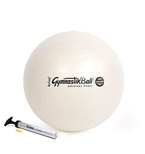 Original Pezzi® Gymnastikball MAXAFE 65 cm pearlwhite mit Pezzi-Pumpe Sitzball von PEZZI