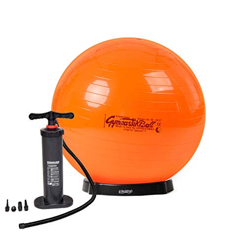 Original Pezzi® Gymnastikball STANDARD 53 cm orange mit Pumpe & Ballschale von PEZZI