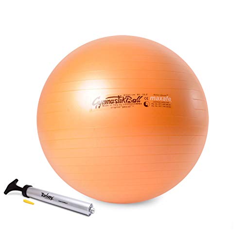 Original Pezzi Ball MAXAFE 65cm kupfer mit Pezzi Pumpe Gymnastikball Sitzball von PEZZI