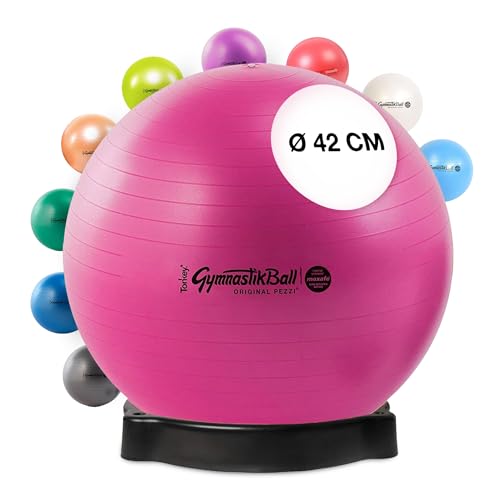 Original Pezzi Pezziball MAXAFE 42 cm m. Ballschale rubinrot Sitzball von PEZZI