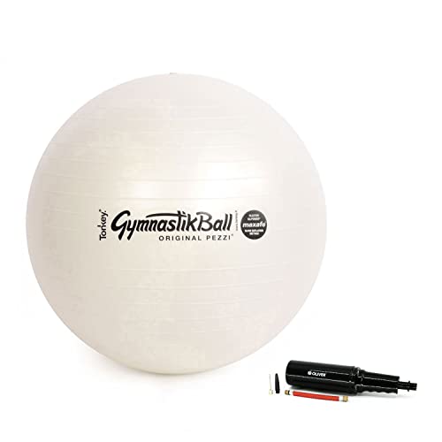 PEZZI Original Pezziball MAXAFE 42 cm mit Pumpe pearlwhite Gymnastikball von PEZZI